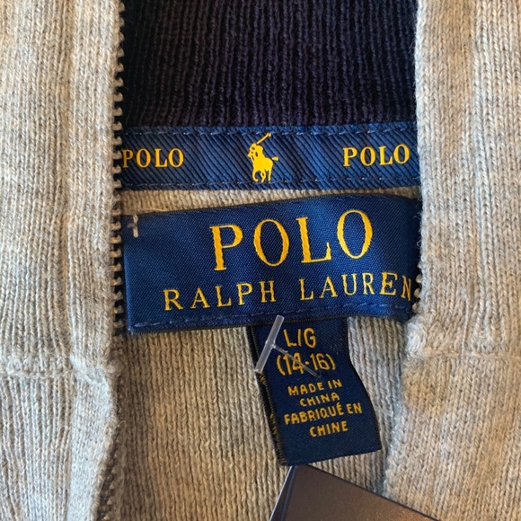 New Polo Ralph Lauren Gray Full Zip Sweater - Picture 5 of 9